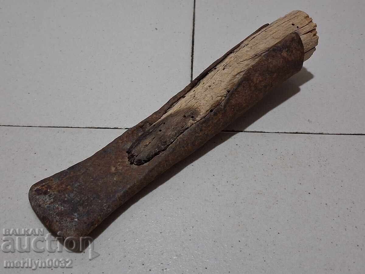 Παλιό μεταλλικό εργαλείο τσεκούρι γκριγκά γκριγκά ξέστρα τσάπα - 7