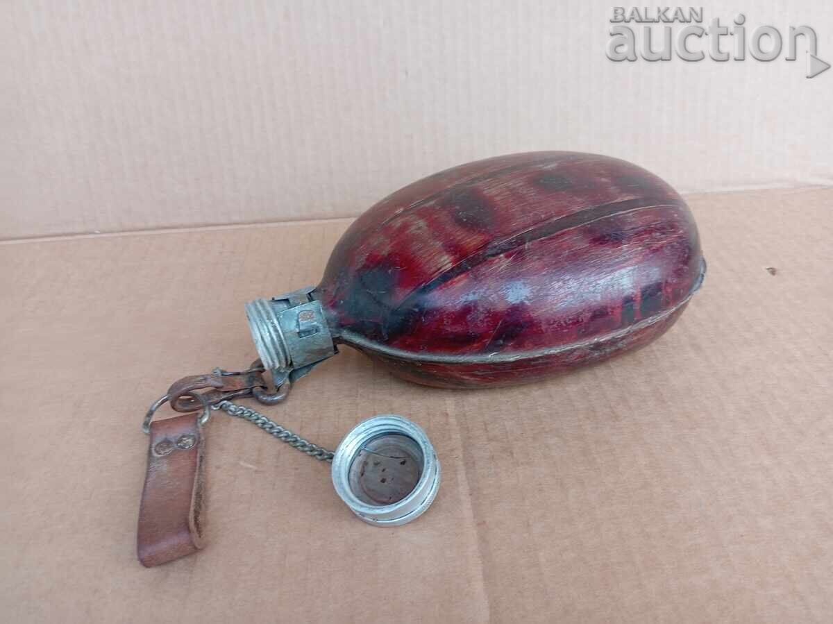 WW2 WWII Officer's Canteen with Belt Carrier - 5