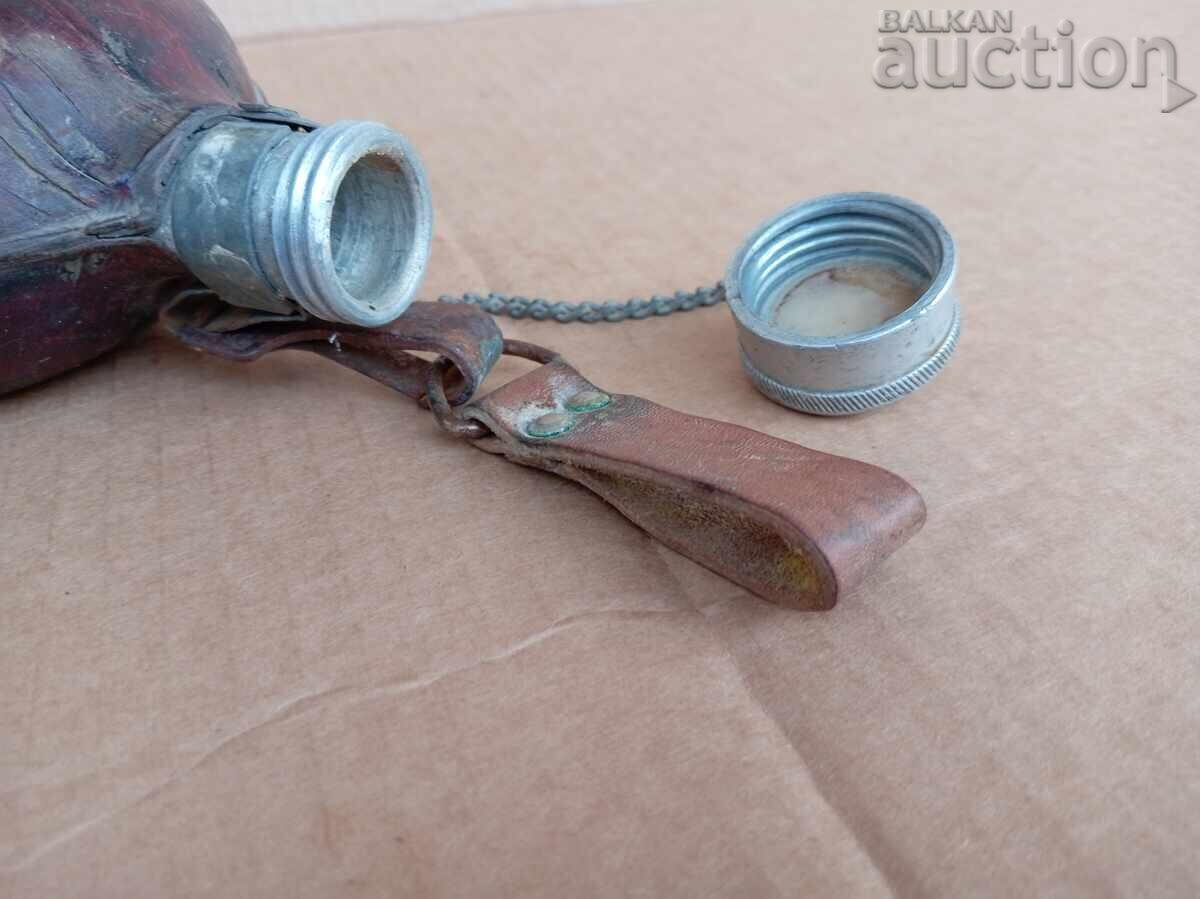 WW2 WWII Officer's Canteen with Belt Carrier - 5