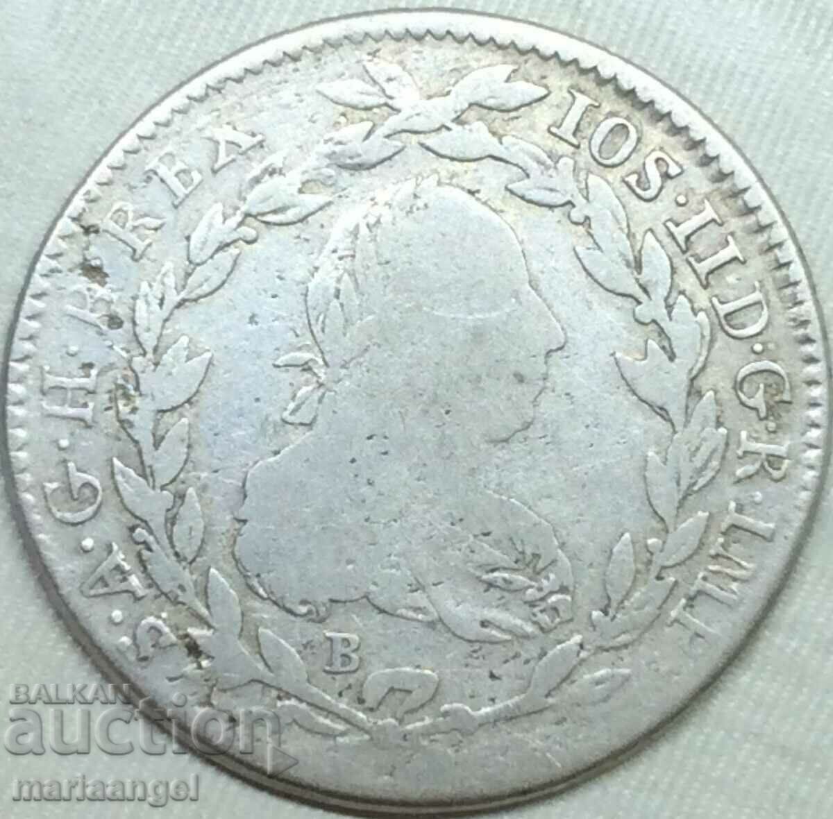 20 Kreuzer 1783 Αυστρία Joseph II In-Kremnitz - σπάνια χρονιά με τιμή 39.00 BGN | € 19.94