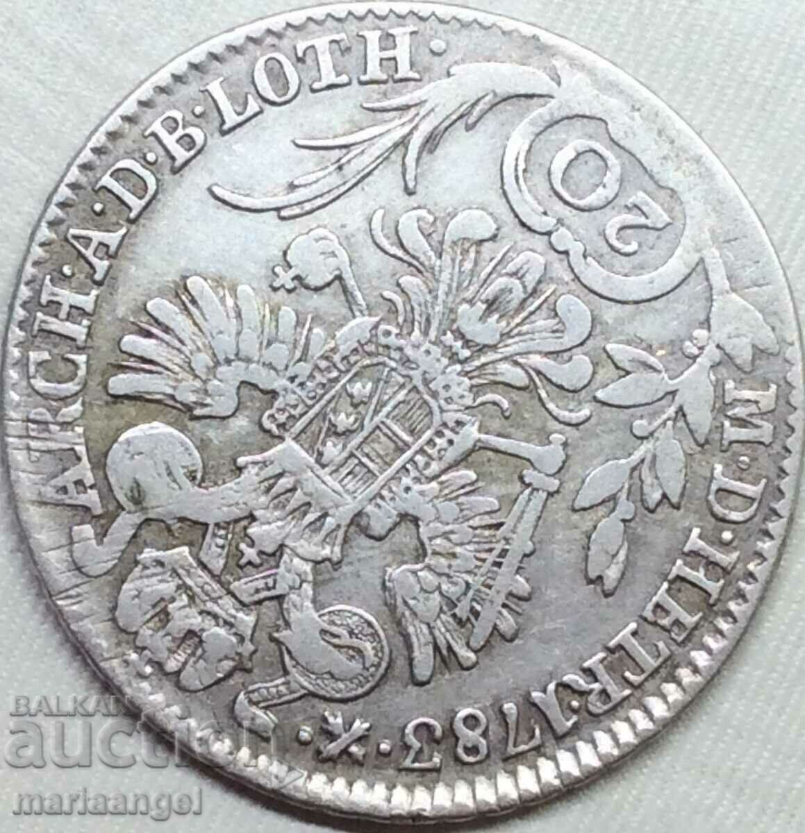 20 Kreuzer 1783 Αυστρία Joseph II In-Kremnitz - σπάνια χρονιά - 6