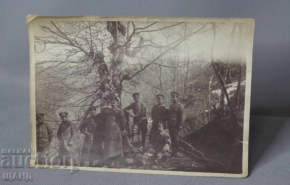 Old Military Photo of Prilep, Macedonia, Officers in the Forest Old Military Photo of Prilep, Macedonia, Officers in the Forest