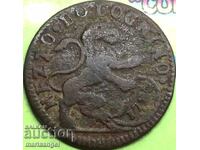 Mezzo Bolognino 1720 Vatican Clement XI 1701-1721 Lion 28mm