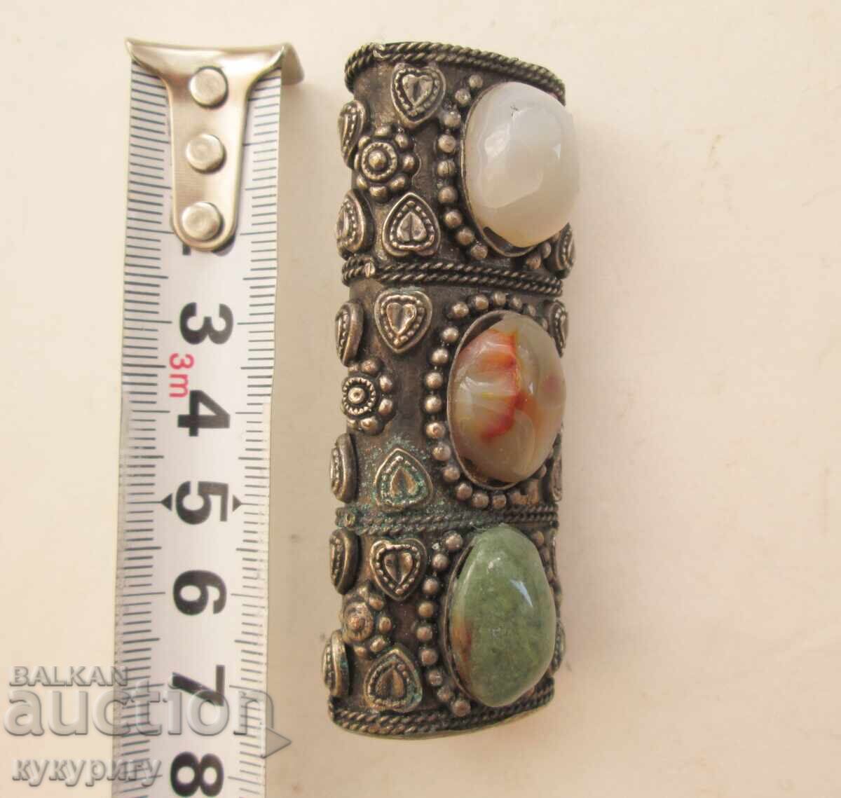 Стара кутийка калъф за запалка ръчна изработка с камъни с цена 25.00 лв. | € 12.78 Стара кутийка калъф за запалка ръчна изработка с камъни с цена 25.00 лв. | € 12.78