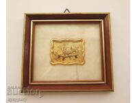 Veche pictură italiană mică din argint, miniatură