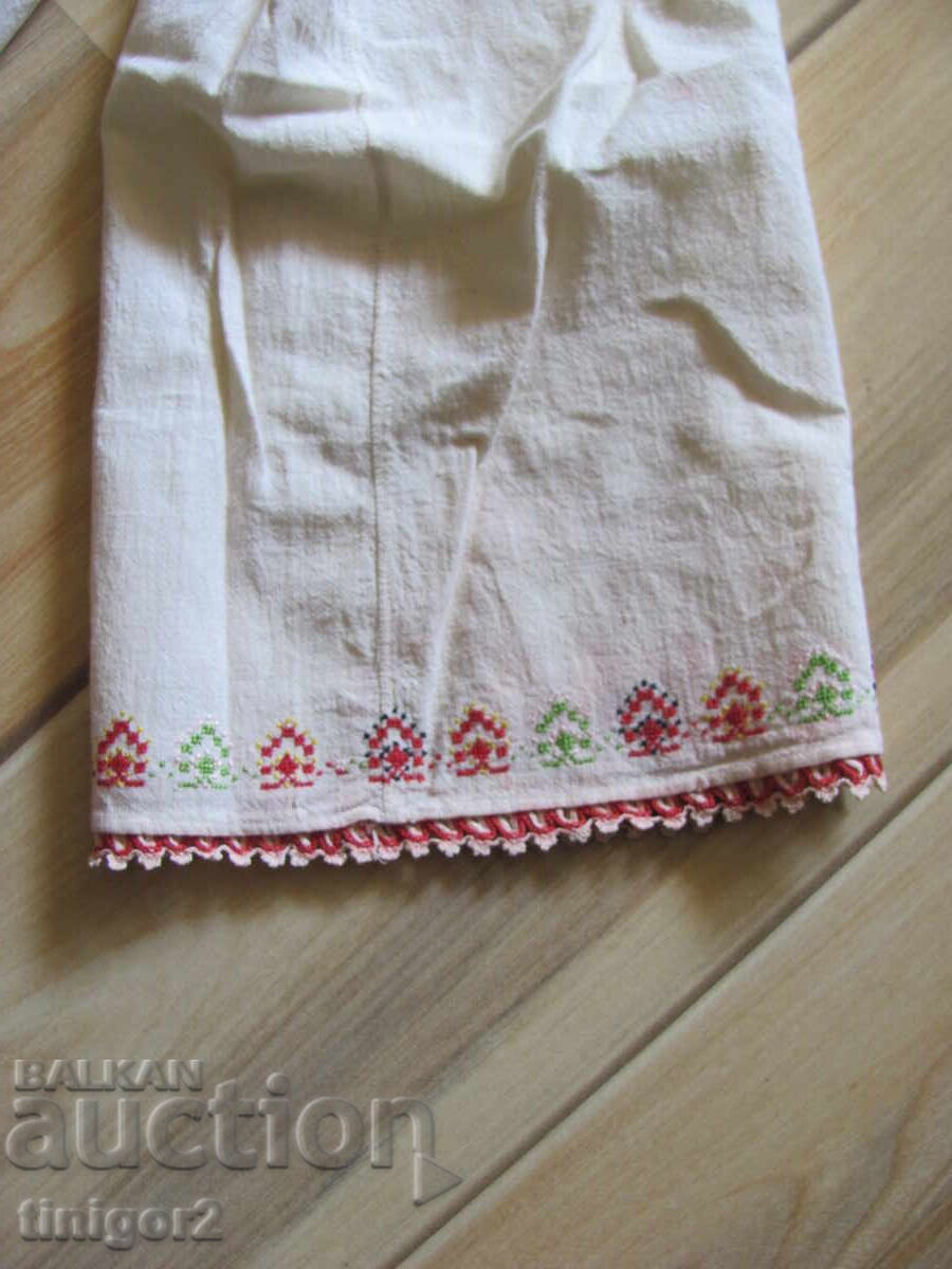 Folk costume shirt, lace and embroidery - 6