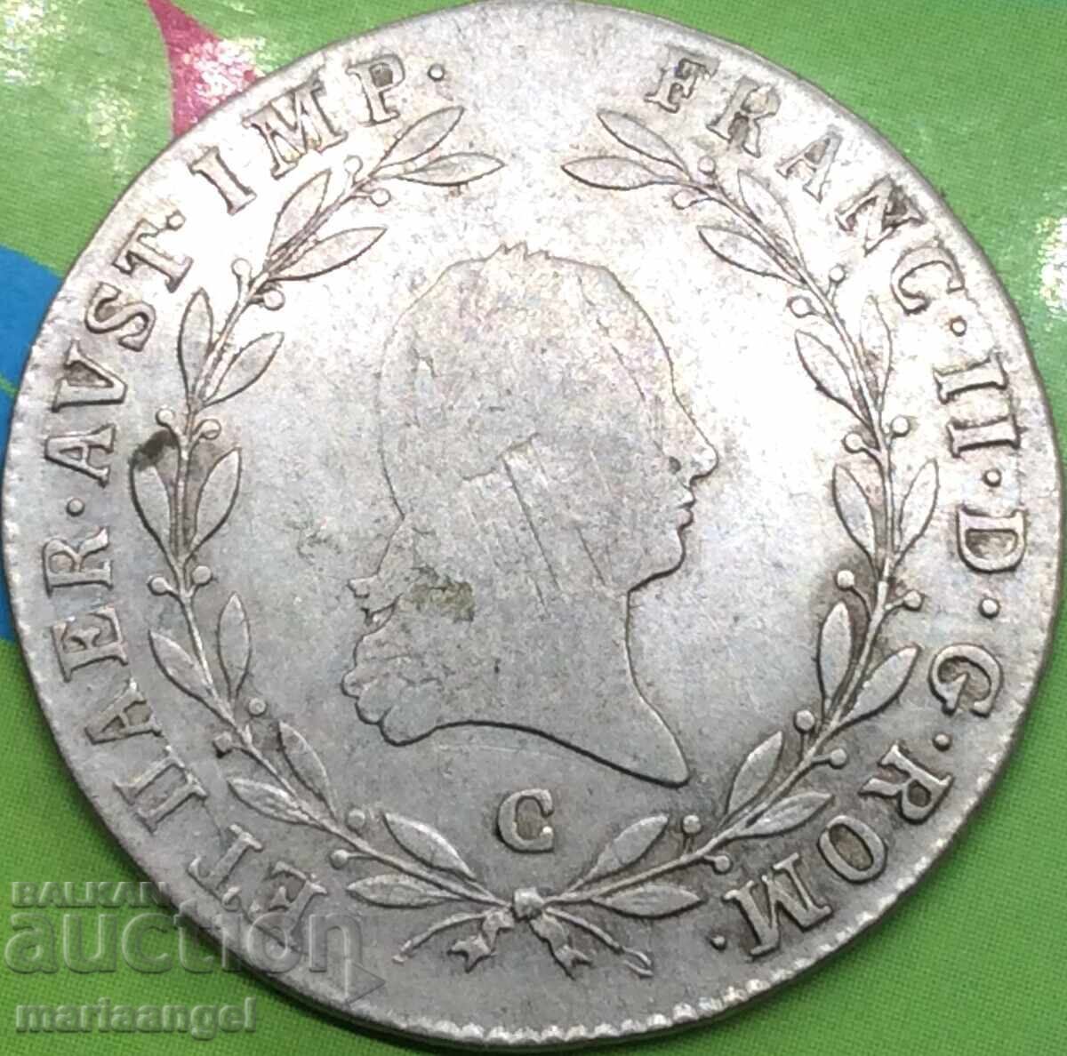 Αυστρία 20 Kreuzer 1806 C - Πράγα Franz II R - 7