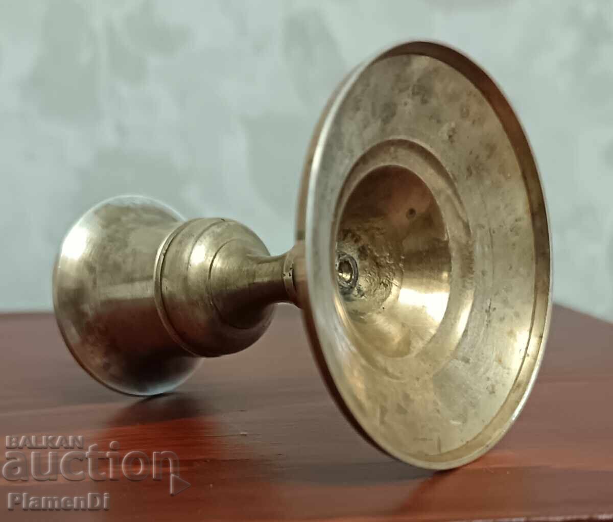 Old bronze candlestick - 5