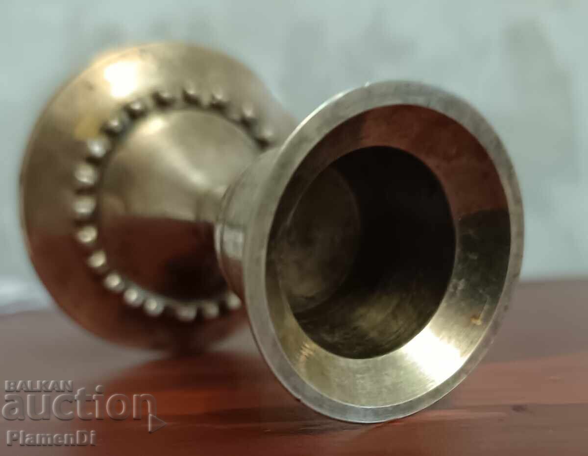 Old bronze candlestick - 6