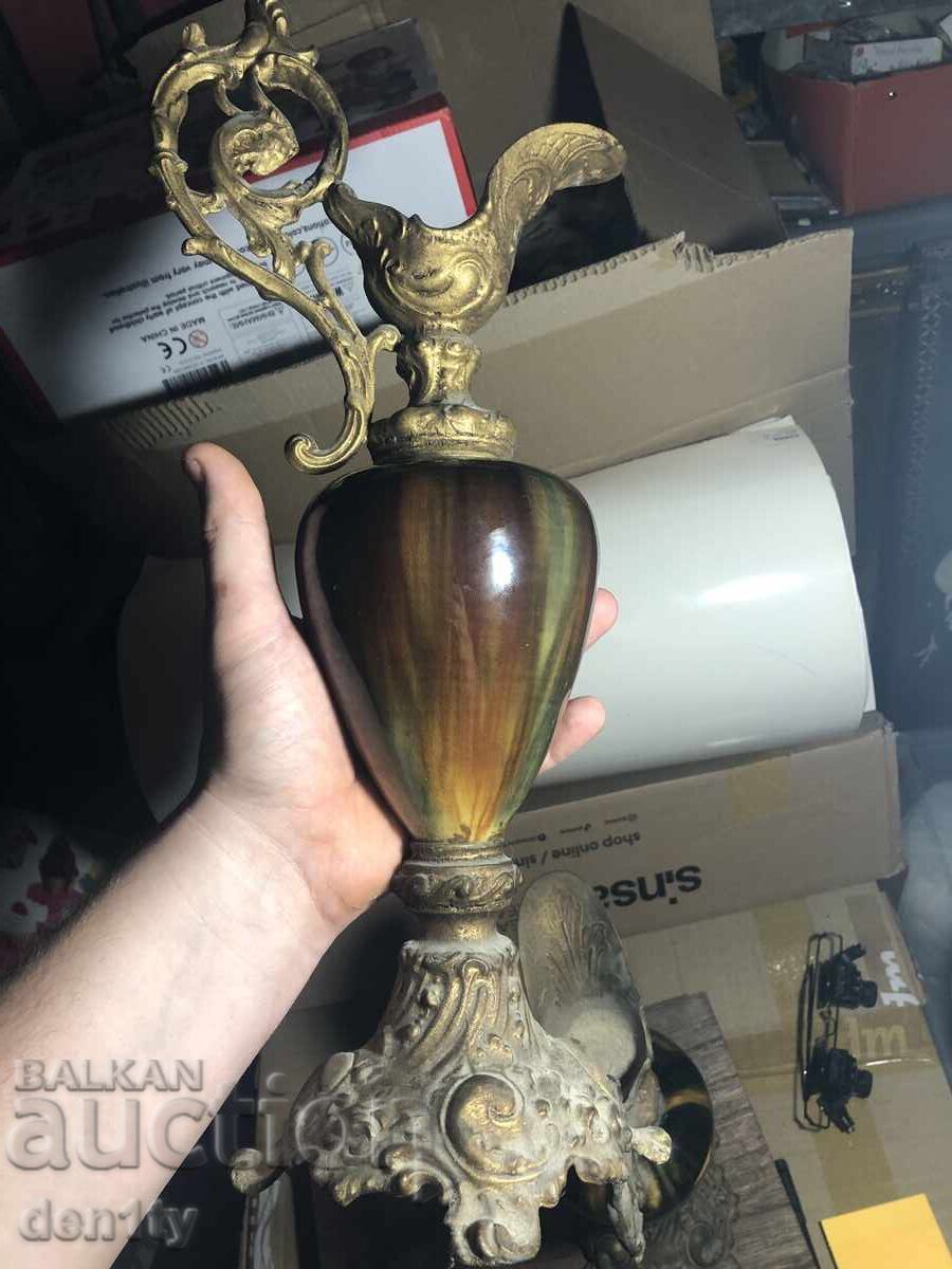 стари френски керамични и заливни урни / кани в ар нуво - 6