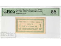 Austria Rusia 1 Reichmark Pick 113h PMG 58