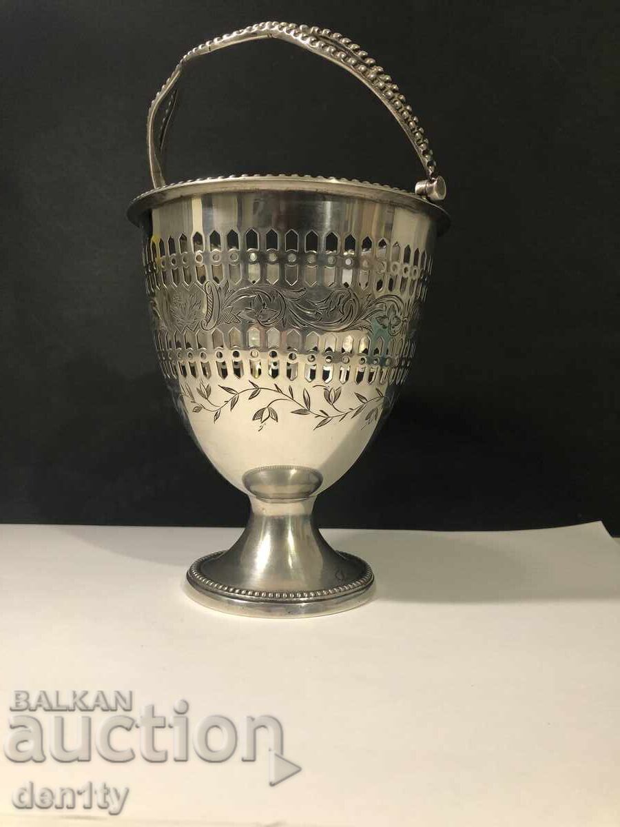 1851 г 209 гр  сребърна захарница Великобритания - 7