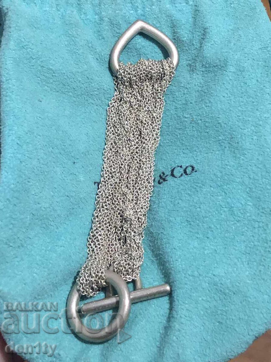 Tiffany & Co. Silver Open Heart Bracelet, Multi-Strand - 6