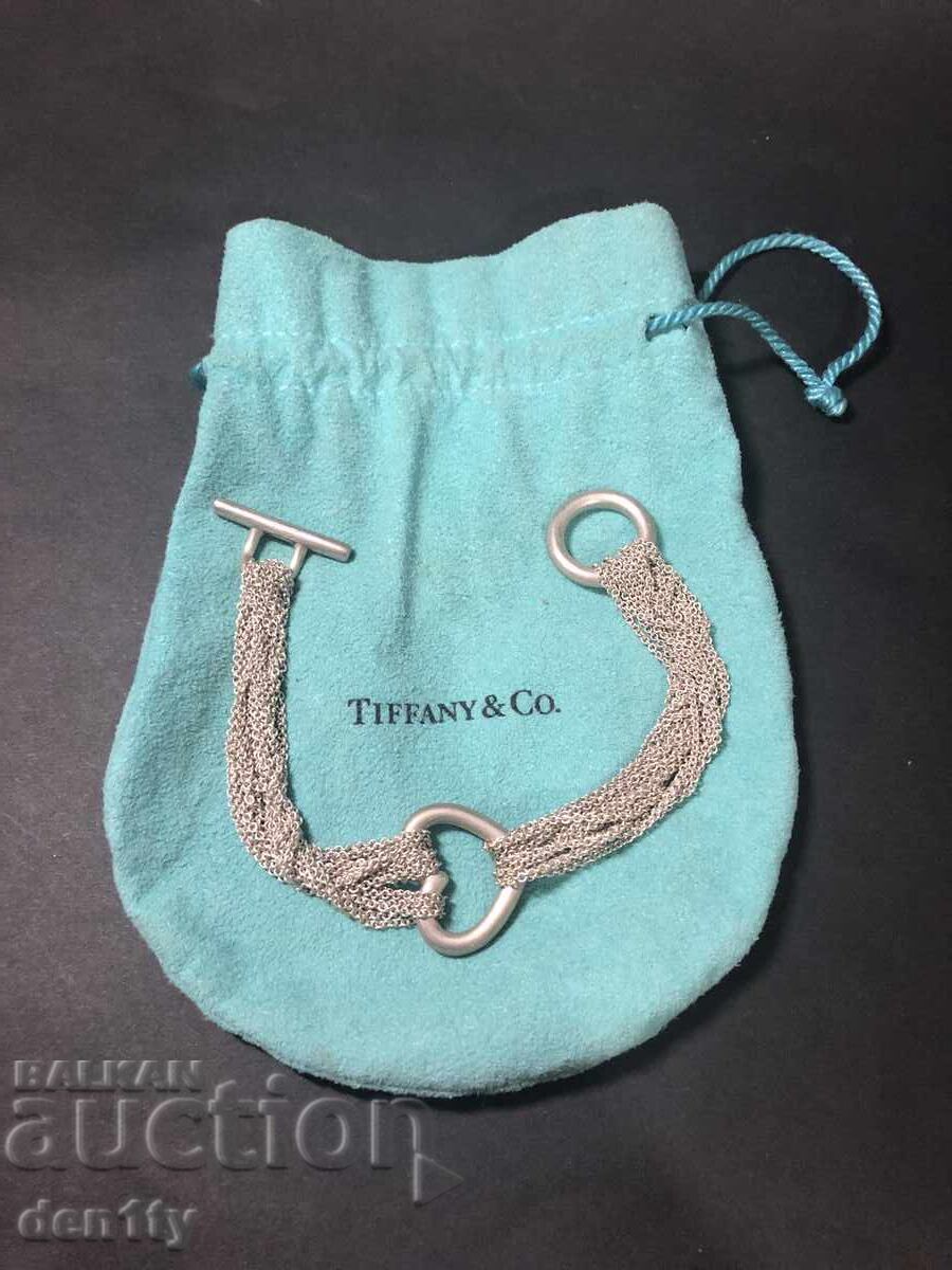 Tiffany & Co. Silver Open Heart Bracelet, Multi-Strand