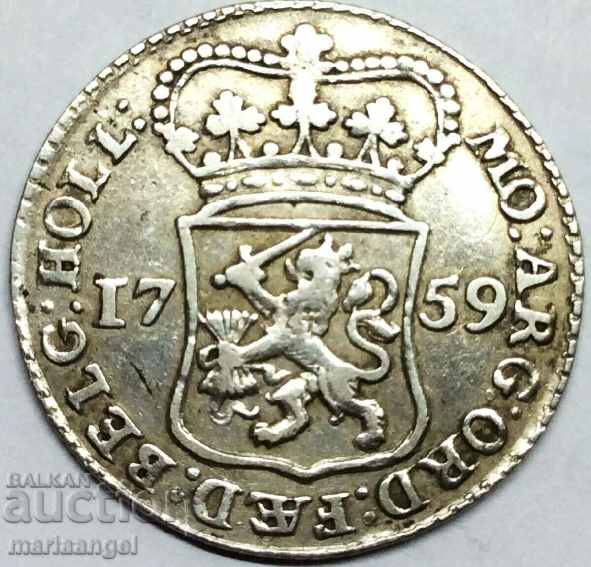 1/4 Gulden 1759 Netherlands Silver with price 78.00 BGN | € 39.88