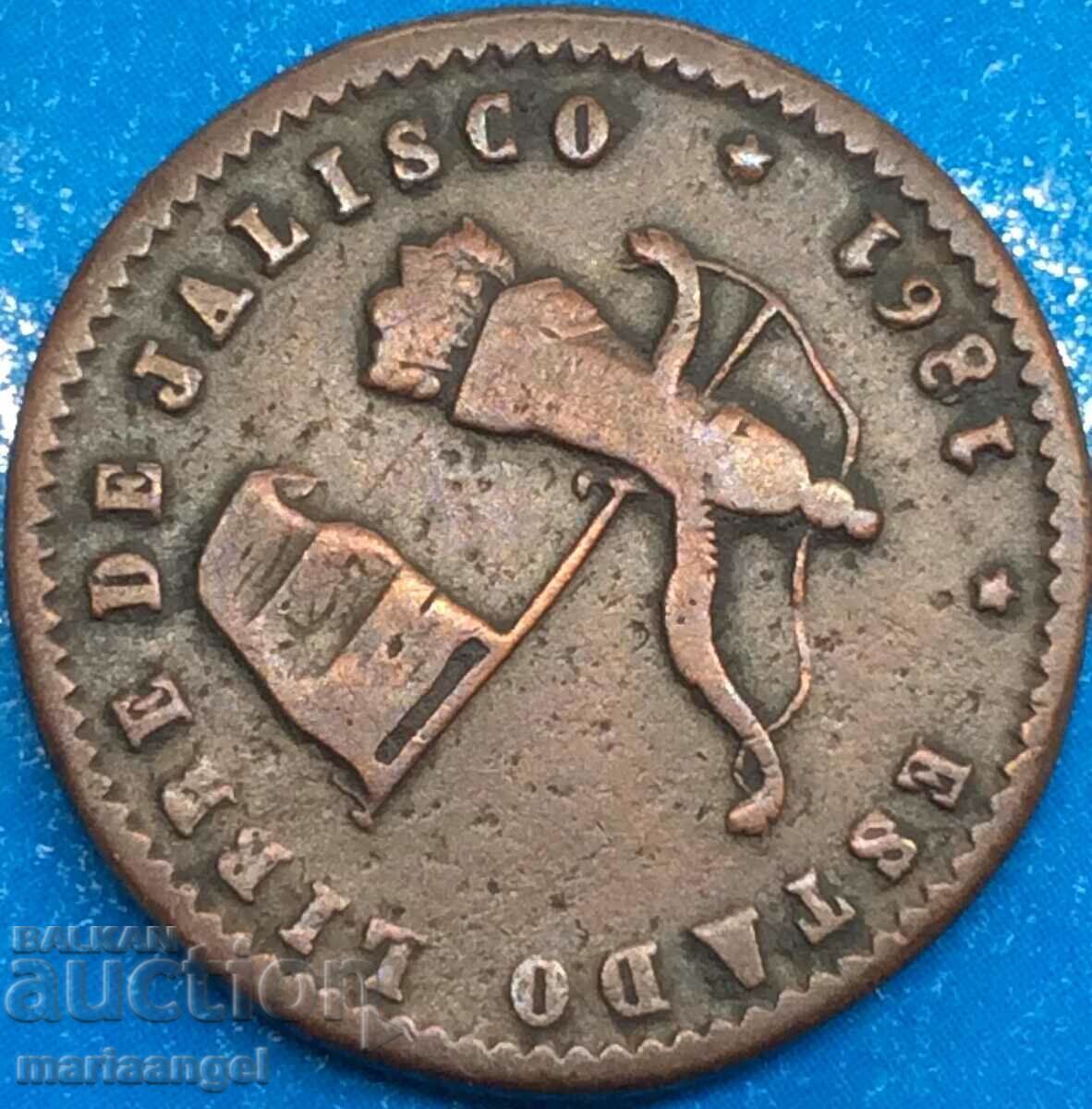 Licitație Mexic 1/16 Real 5,07 g cupru - "Medio Octavo" Licitație Mexic 1/16 Real 5,07 g cupru - "Medio Octavo"