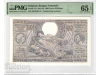 Belgium 100 Francs 20 Belgas 1943 PMG 65 Pick 112 Uncirculated
