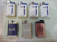 Lot de 7 buc. brichete pe gaz "Winston" cu flacără moale, cu cremene