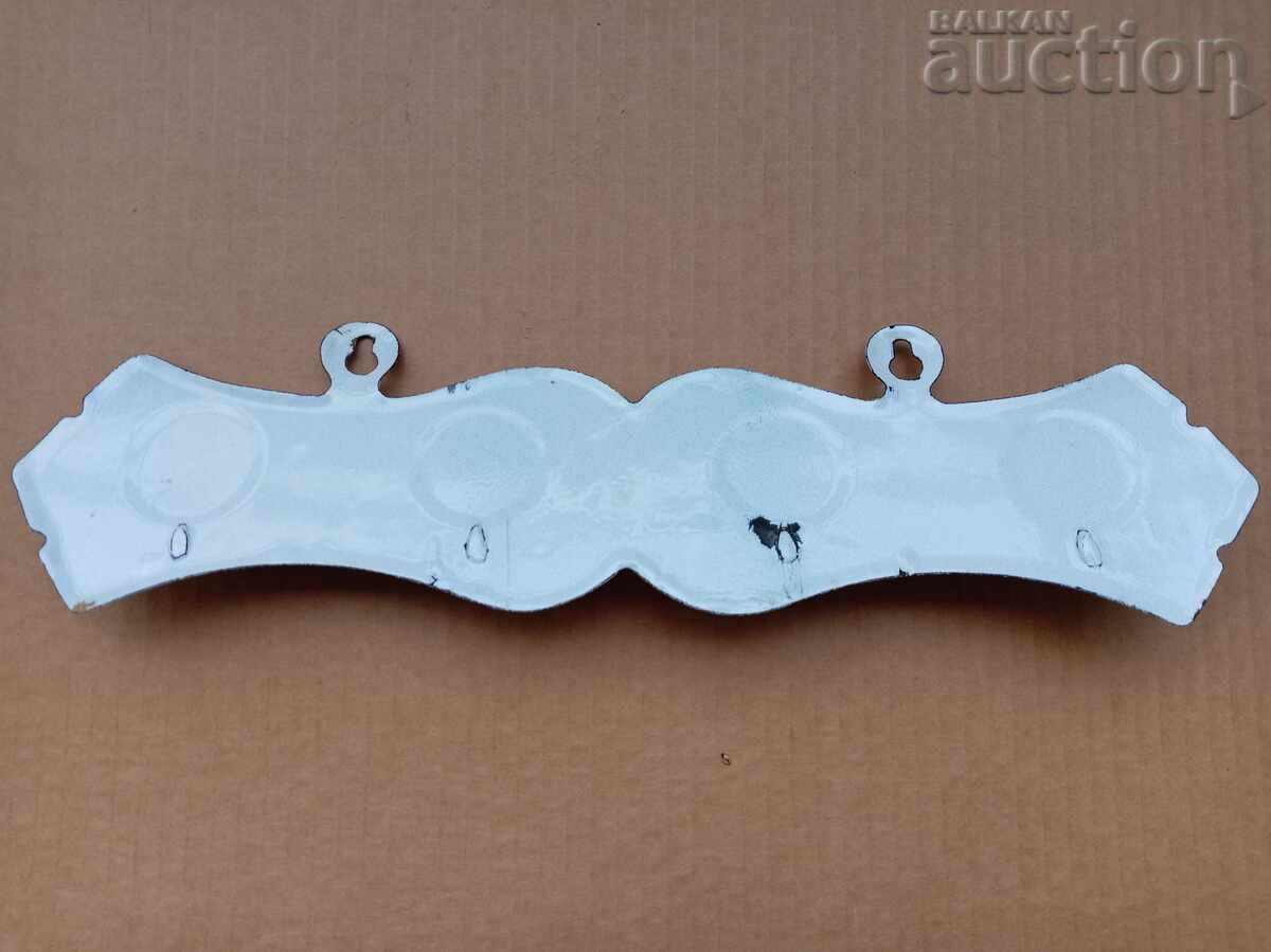 Стара емайлирана закачалка емайл винтидж ретро - 5