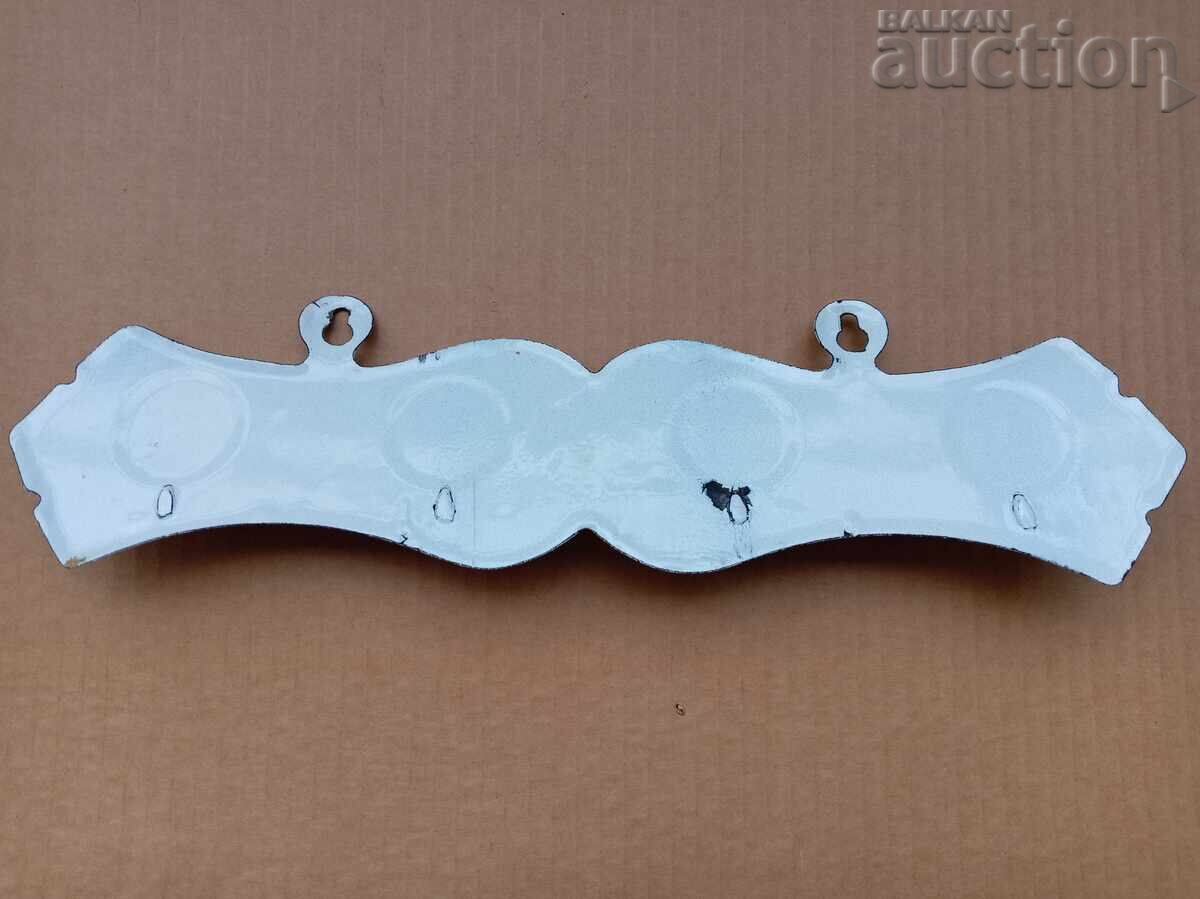 Стара емайлирана закачалка емайл винтидж ретро - 6