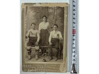 СТАРА СНИМКА БЕЛОМОРСКА ТРАКИЯ БЪЛГАРИ НОСИЯ КАРТОН