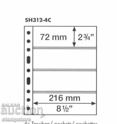 Package of 50 PP sheets for 4 banknotes from the GRANDE system