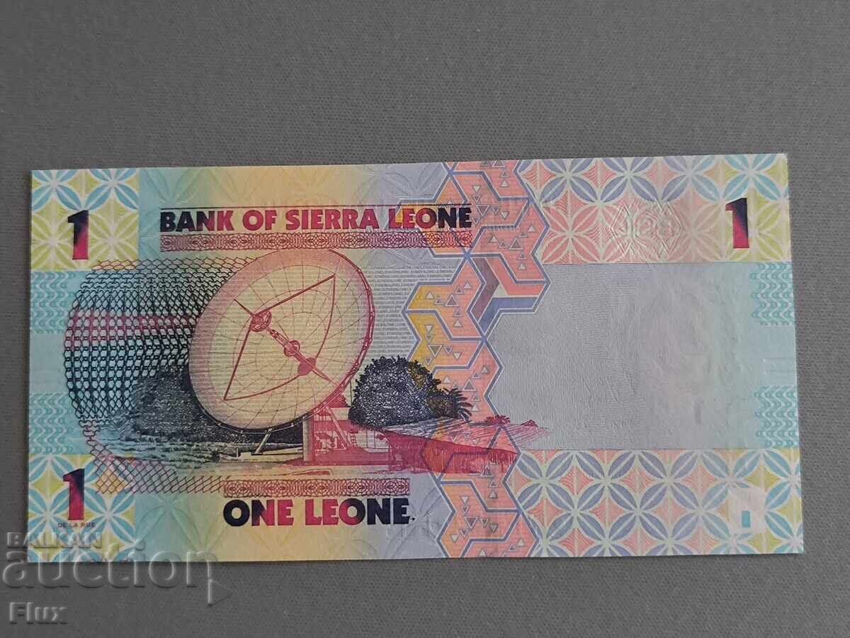 Bancnota - Sierra Leone - 1 leone UNC | 2022 cu preț 2.95 BGN | € 1.51 Bancnota - Sierra Leone - 1 leone UNC | 2022 cu preț 2.95 BGN | € 1.51