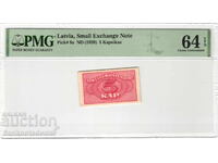 Λετονία 5 Kapeikas 1920 PMG 64 Pick 9a Unc