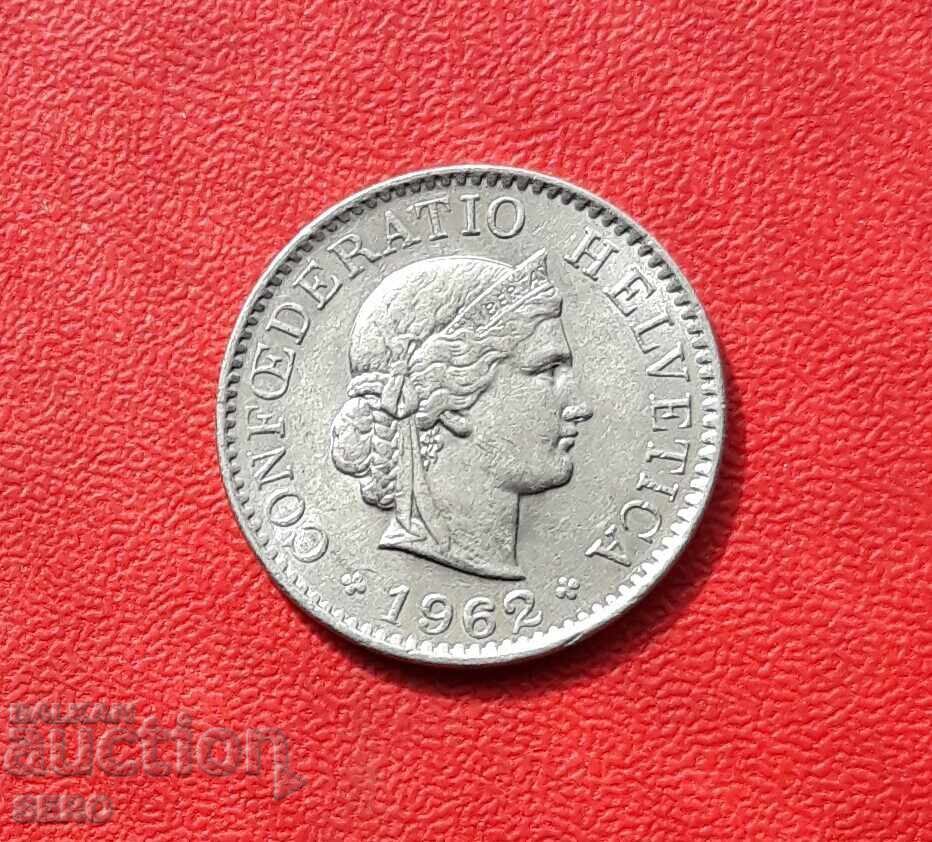Ελβετία - 5 ραπέν 1962 με τιμή 0.31 BGN | € 0.16