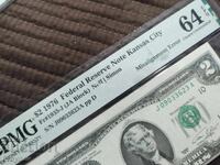 2 Dollars 1976 ERROR – PMG 64