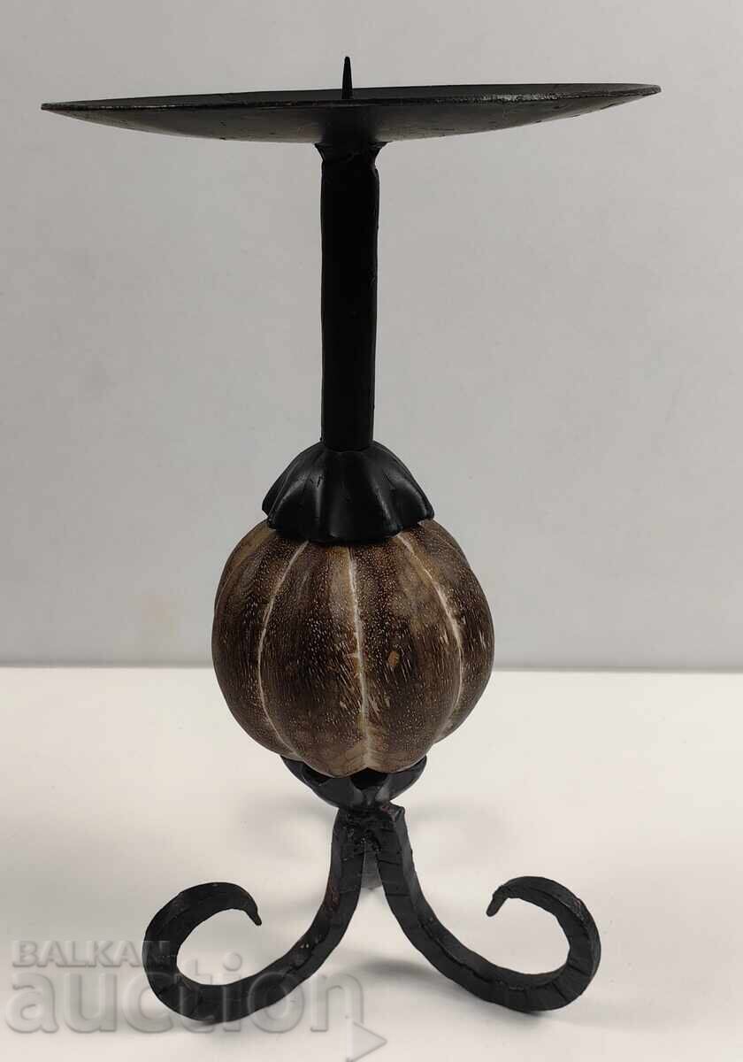 OLD WROUGHT IRON CANDLEHOLDER with price 20.00 BGN | € 10.23
