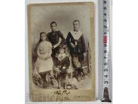1899 ПЛОВДИВ УЧЕНИЦИ ДЕЦА СНИМКА ФОТОГРАФИЯ КАРТОН КНЯЖЕСТВО