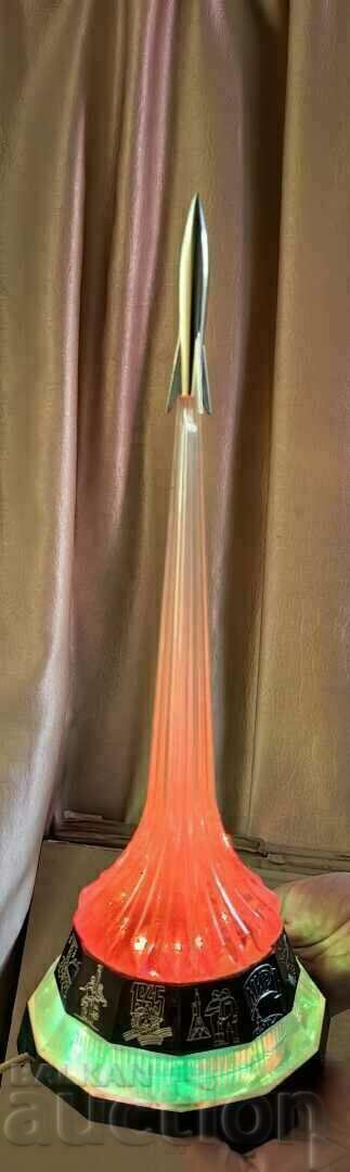 LUXURIOUS SOVIET LAMP 40-CENTIMETER COSMOS ROCKET USSR