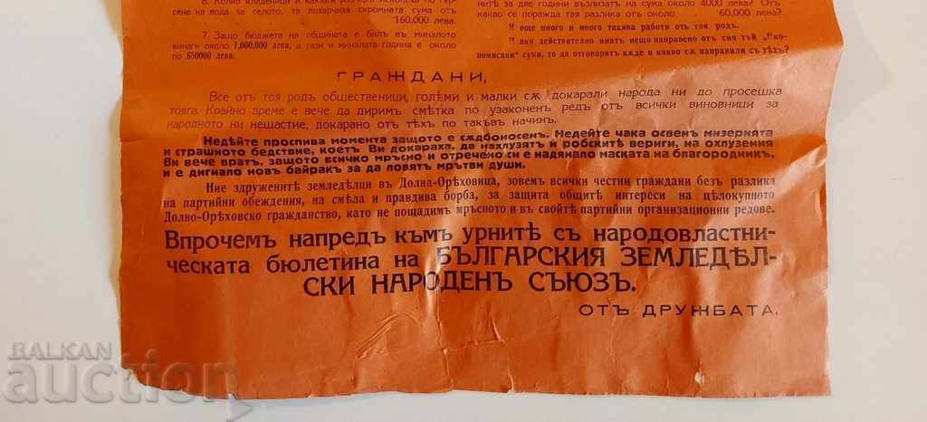 Delivery of . 1930s BZNS ELECTION CALL FLYER BROCHURE PROPAGANDA