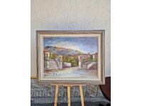 Beautiful antique oil on canvas painting