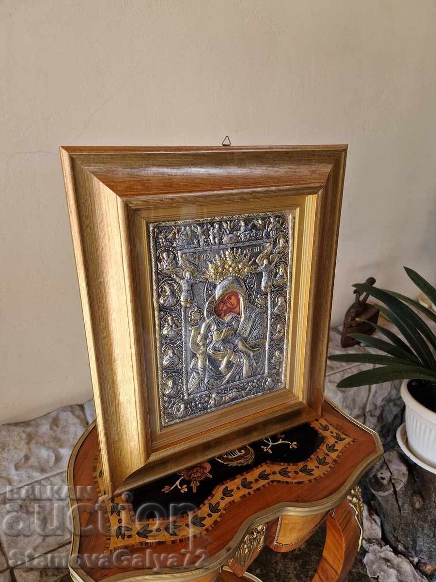 Δημοπρασία Όμορφες μεγάλες ασημένιες σημάνσεις πιστοποιητικών εικονιδίων