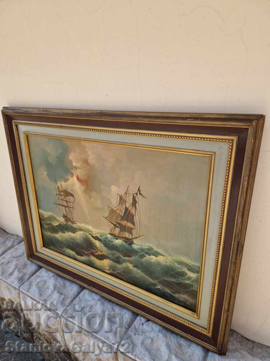 Υπέροχη πρωτοποριακή ελαιογραφία σε καμβά - 7