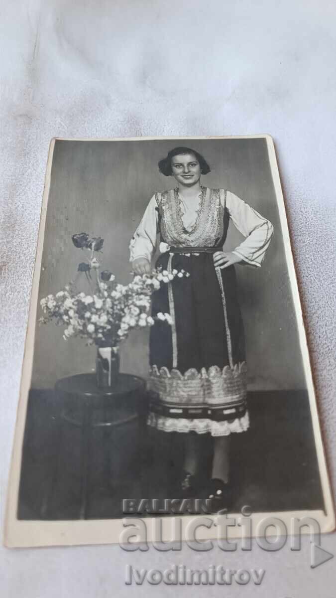 Photograph Sofia Young girl in folk costume 1939 Photograph Sofia Young girl in folk costume 1939