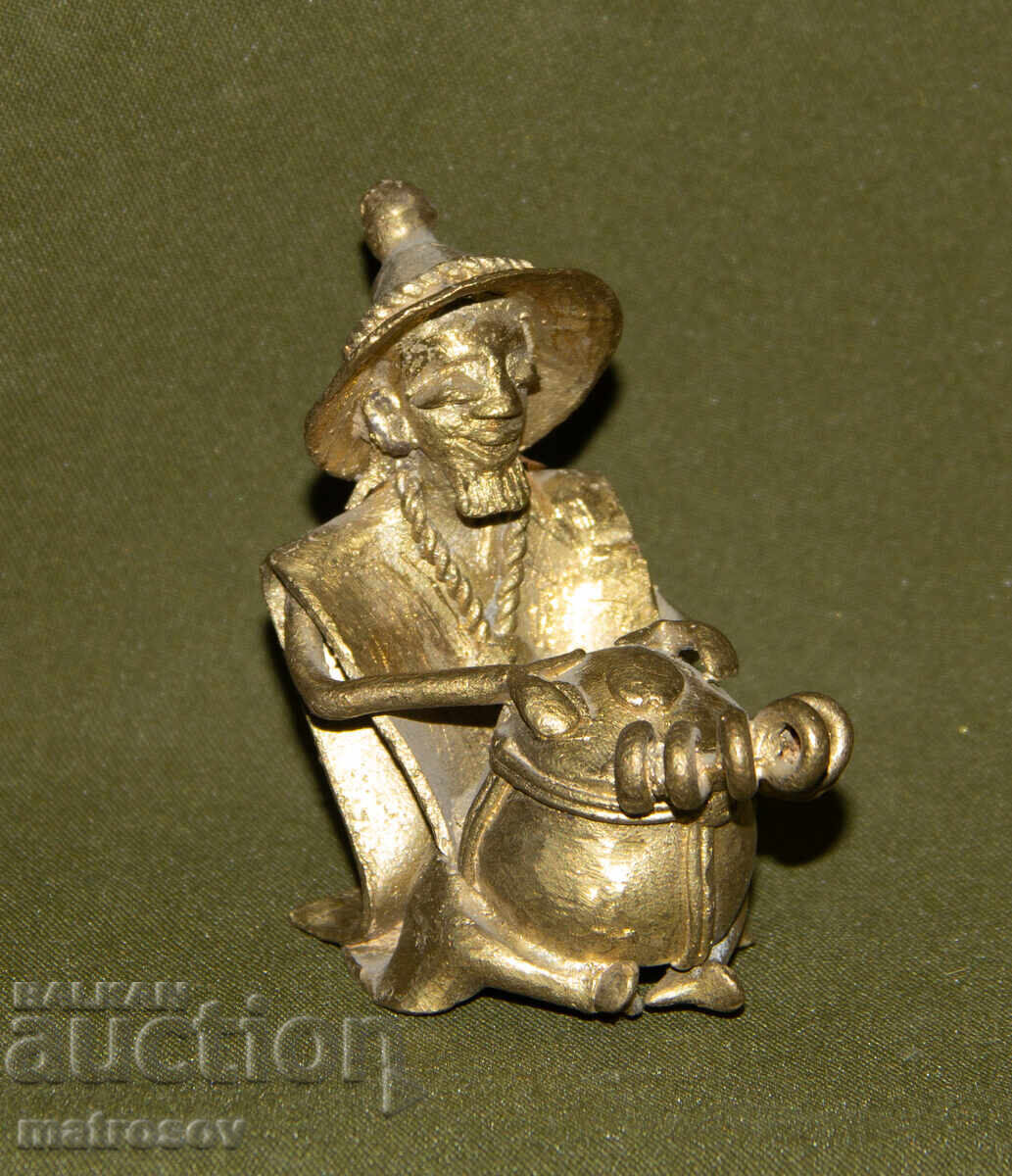 Αυθεντικό χάλκινο γλυπτό μουσικού - 6