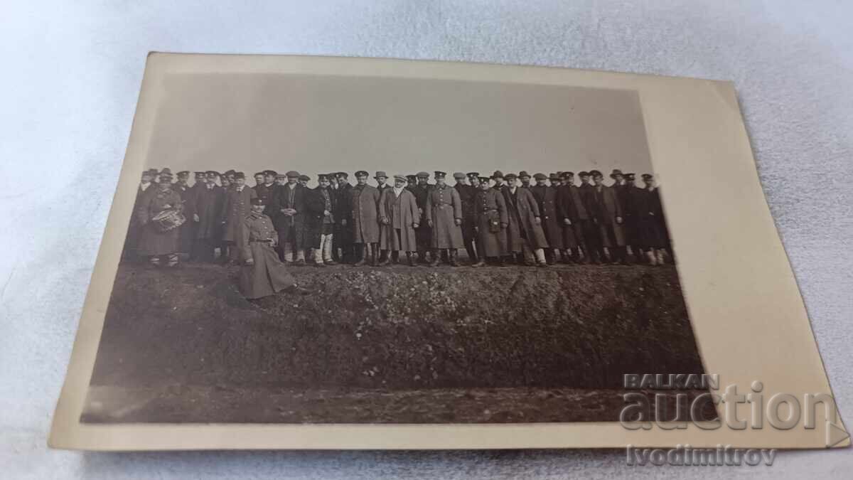 Fotografie Ofițeri soldați tobosari și bărbați
