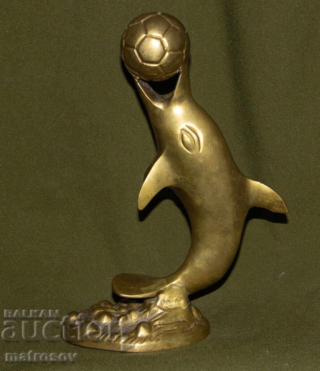 Sculptură de bronz originală, delfin - 7