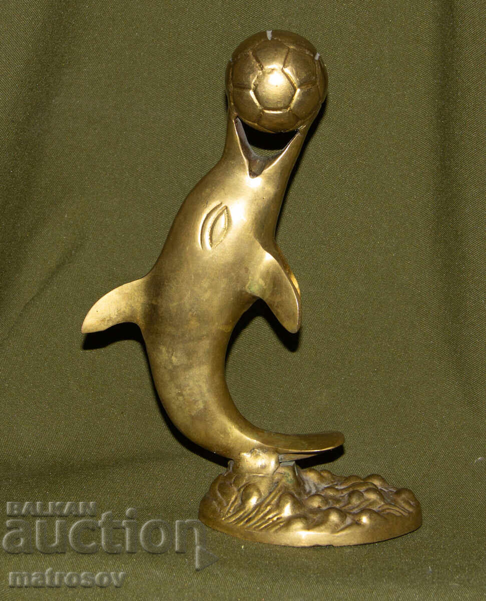 Sculptură de bronz originală, delfin