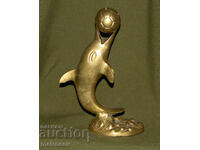 Sculptură de bronz originală, delfin