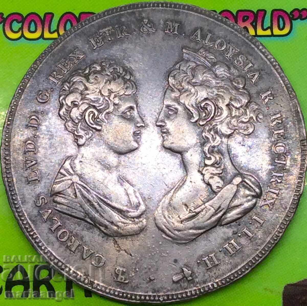 Francescone 1807 Etruria Italy Carl Ludwig and Maria Aloysia