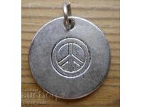 Pendant with peace sign - hippie style