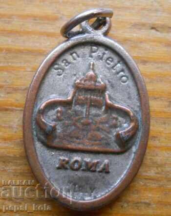 Silver-plated pendant "Pope Francis" with price € 1.00 | 1.96 BGN