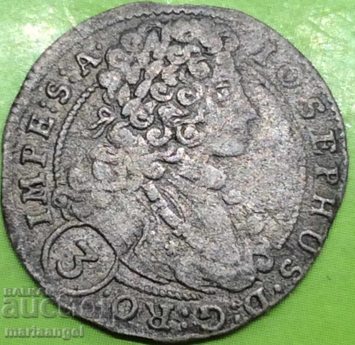 Joseph I 3 Kreuzer 1709 Austria Bohemia RDR - rare - 6 Joseph I 3 Kreuzer 1709 Austria Bohemia RDR - rare - 6
