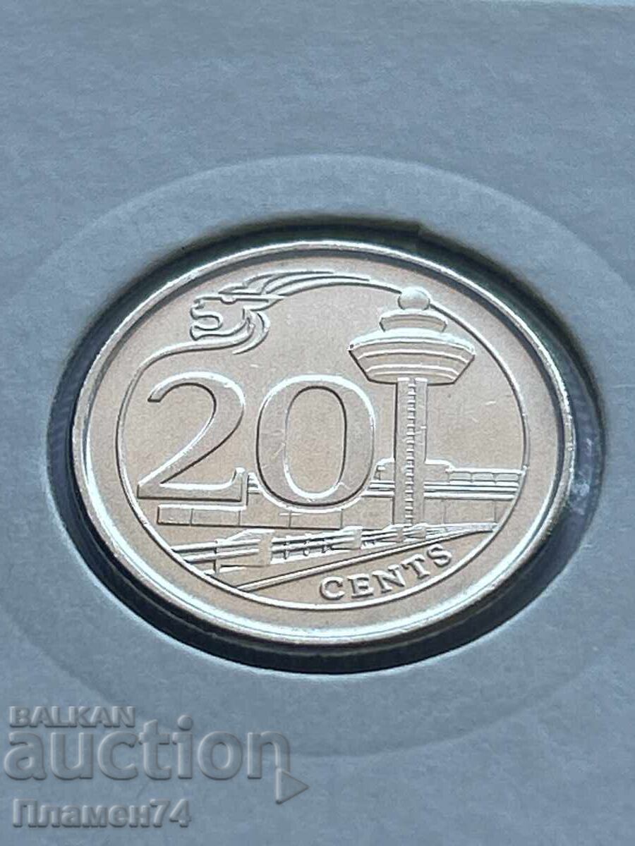 20 цента 2013 Сингапур с цена 1.00 лв. | € 0.51
