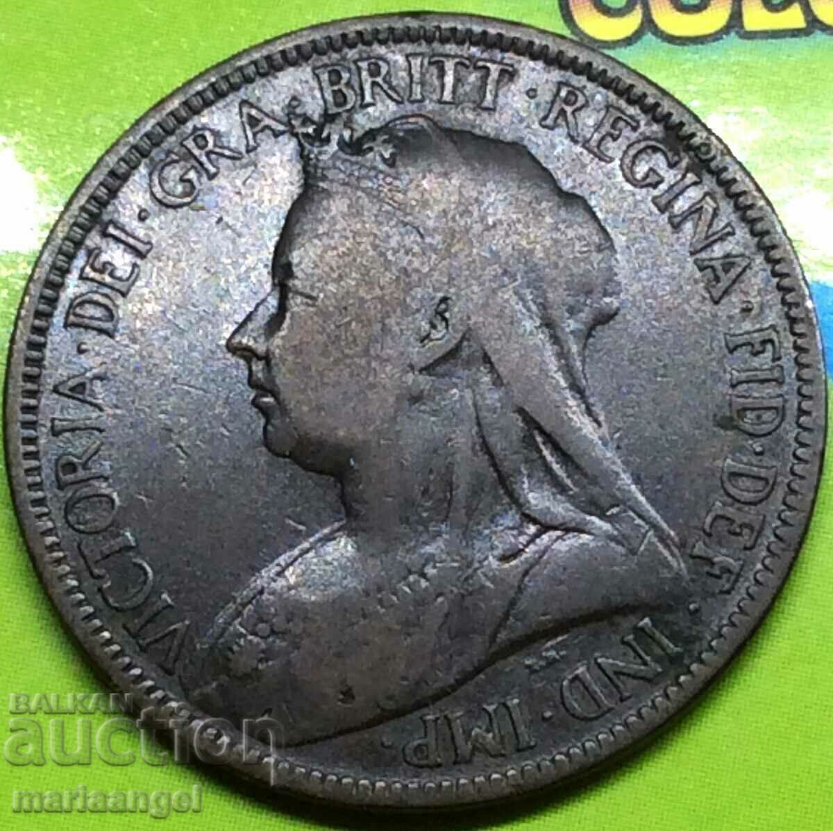 Delivery of Great Britain 1 Farthing 1896 Victoria Med