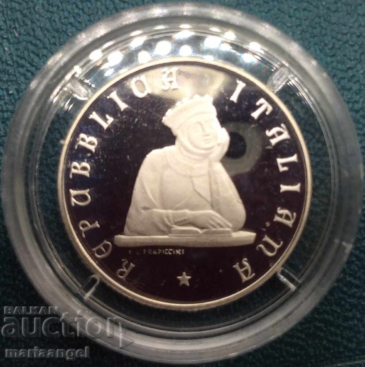200 Lira 1988 Bologna University Jubilee PROOF UNC silver - 6
